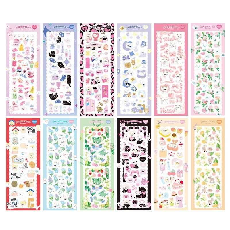 Creative Circus Glitter Decorative Stickers Scrapbook Diy Junk Journal Aesthetics Happy Planning Stationery Sticker