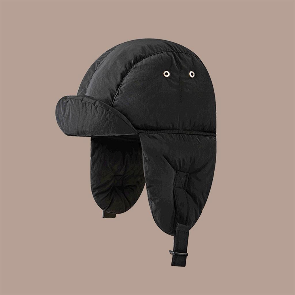 Women's Down Cotton Lei Feng Hat, Women's Warm And Cold Resistant Outdoor Cycling Hat, Flying Hat, Versatile Hat