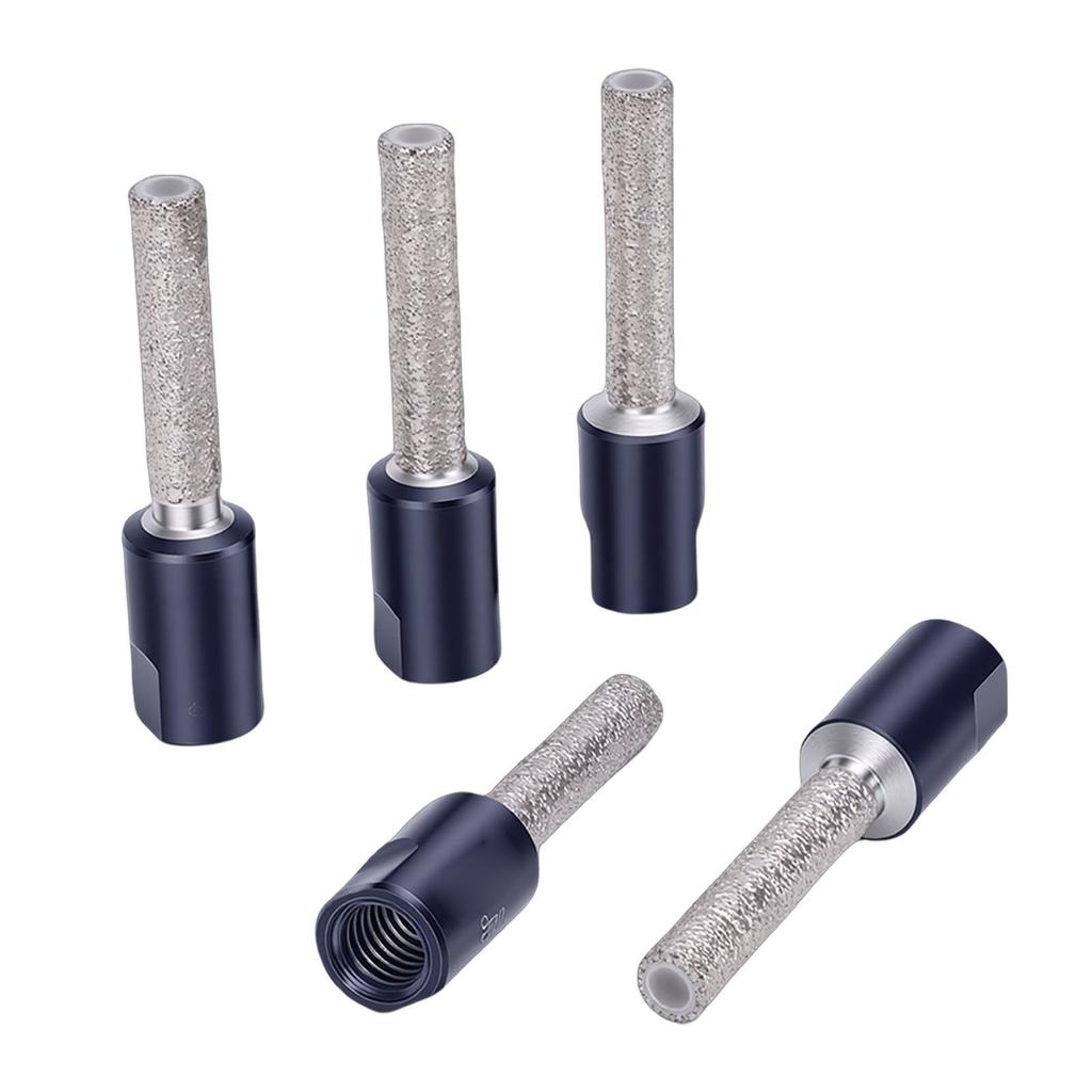5 Pcs Dry   Drill Bit M10 Thread 8mm Vacuum Brazed   Hole Saw for Ceramic Tile   Marble Stone