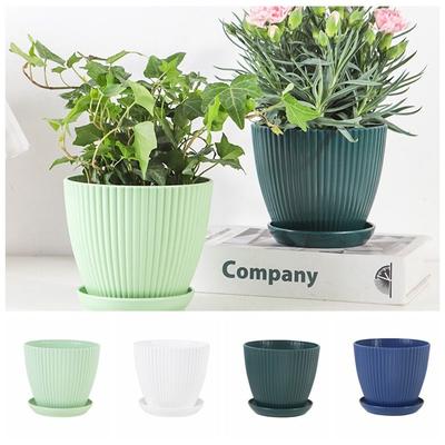 With Tray Flower Pot Thickened Plant Container Durable Vase  Desktop
