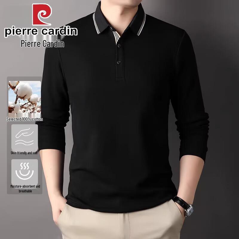 Pierre Cardin Men s Long Sleeve Cotton Polo Shirt 52/XL