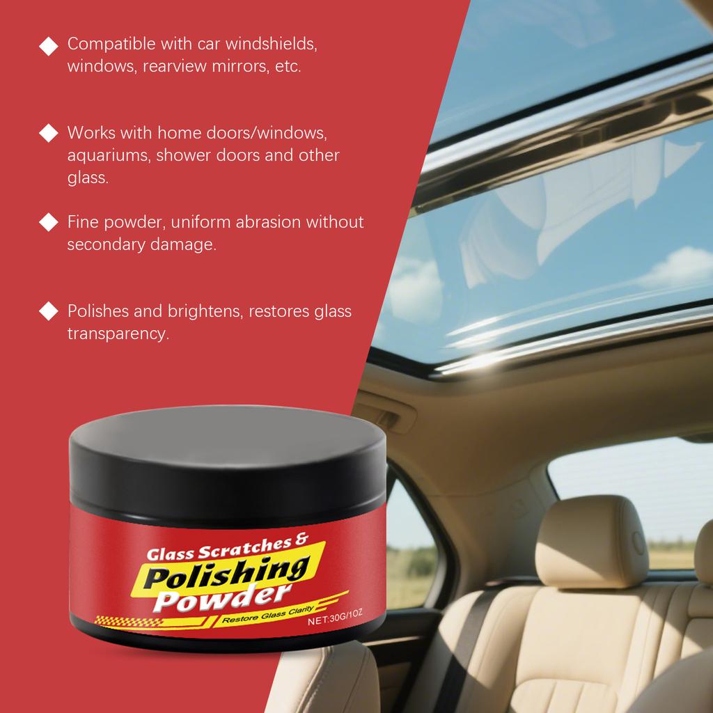 lyp58   Glass Polishing Powder For Car Glass Scratch Repair Suitable For All Scratches Car Window Polishing F//*-5*
