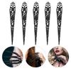 5 Pezzi Anelli Artiglio Neri per Dita Halloween Unghie Finte da Donna Artigli Metallici Vuoti Acrilici Strumenti per Unghie Accessori Costume Festa