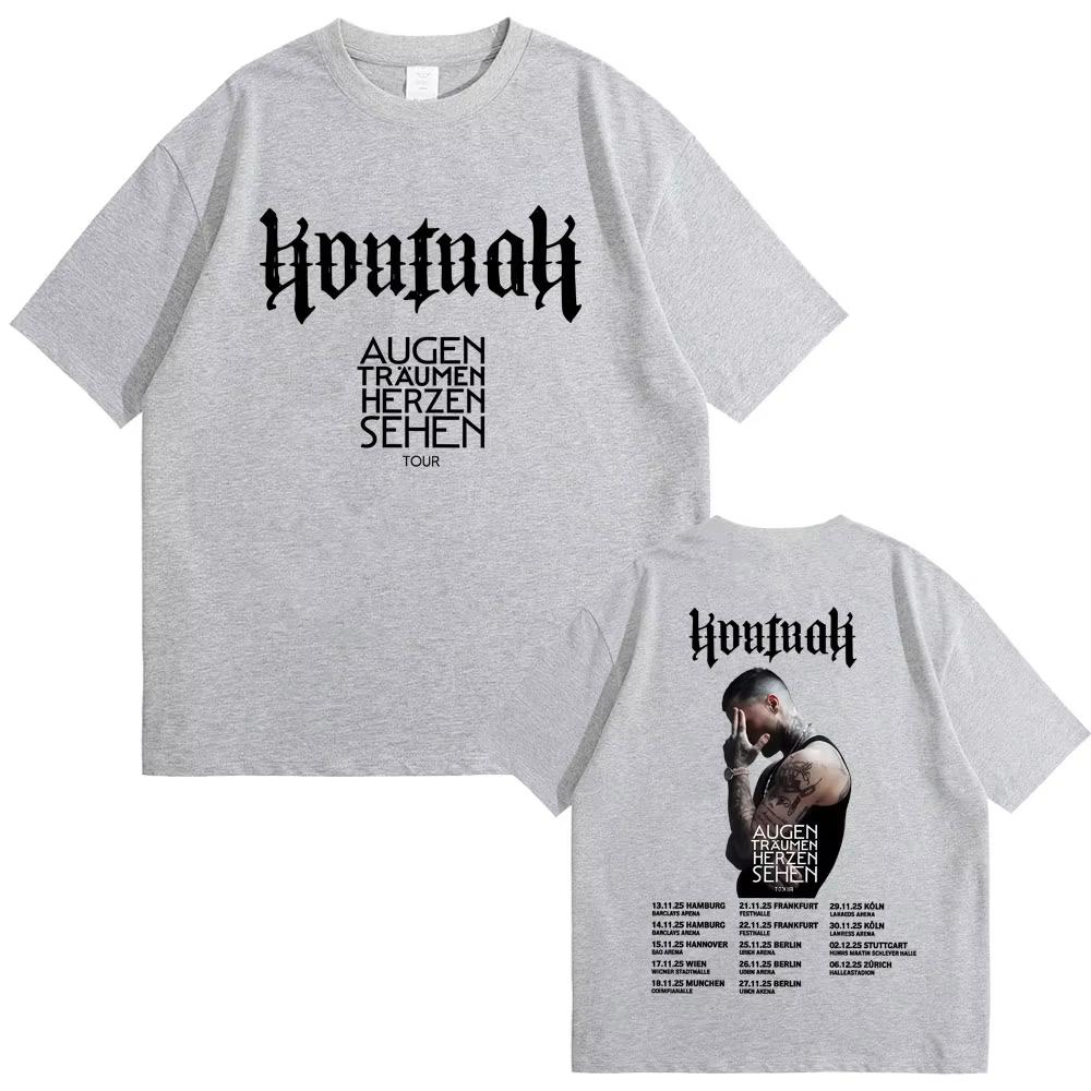 

Rapper Kontra K Augen Traumen Herzen Sehen Tour T-shirts Men Women Fashion Pop T Shirts Male Oversized 3XL