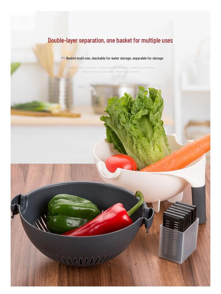 Home Jia Yue Multifunctional Vegetable Cutter: Slicer, Grater, Drain Basket, Shredder