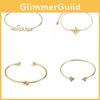 Unique Cactus Knot 4-piece Bracelet Set Geometric Shiny Bracelet