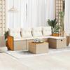 VidaXL Garden Lounge Set with Cushions 6 Pcs Beige Braided Resin 3326020