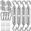 SuShadSail Hardware Kit 6 Inch for Rectangle&Triangle Shade Sail Install, Stainless Steel ShadeSail Fixing Accessories for Outdoor Patio Canopy Garden