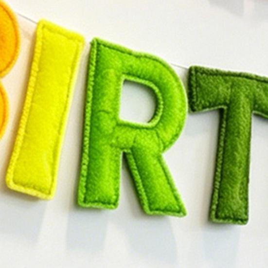 Pre-Strung Happy Birthday Banner Reusable Felt HAPPY BIRTHDAY Garland Colorful Rainbow