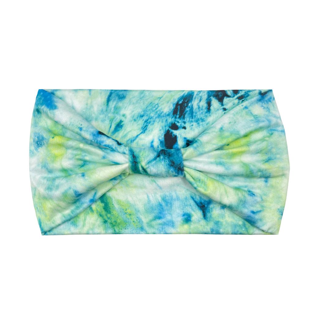 Tie-dye Headband For Women Woman Elastic Hairbands Width Hair Band Fashion Bandanas Yoga Headwear Sports Turbans Accessories New