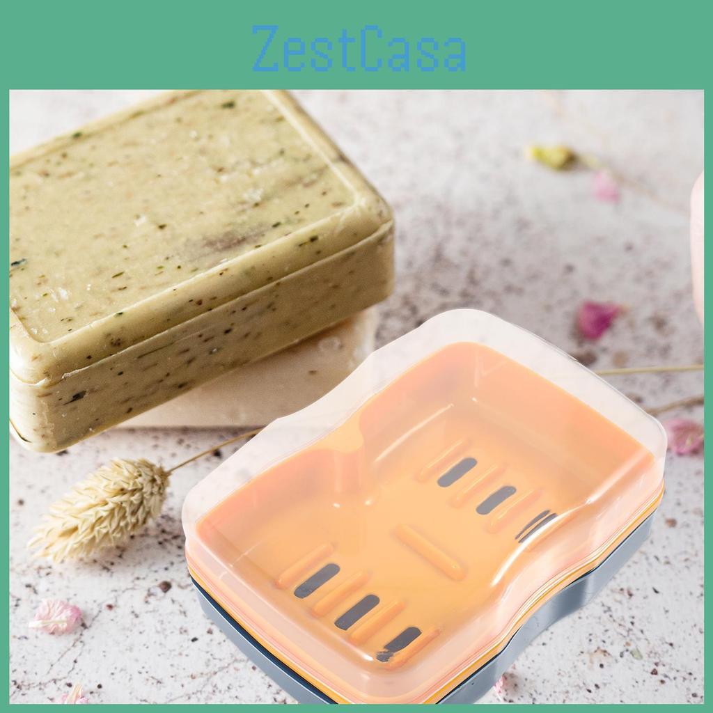 Soap Plastic 2pcs Portable Box Bathroom Soap Holder Dish With Lid For Travel Home Kitchen Shower Container Storage
