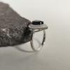 Silver Ring with Nano Sapphire 2.221ct, Cubic Zirconias, Item Weight 3.5 G (2194958)