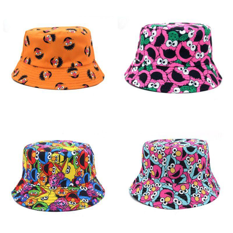 Hip-Hop-Style-Sesamstraßen-Fischerhut als Sonnenschutz
