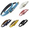 Women All Match Fashion Skinny Waist Belt Faux Leather Buckle Narrow Waistband
