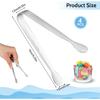 4Pcs Mini Sugar Tongs, 4.3" Stainless Steel Mini Serving Tong, Small Tongs for Appetizers, Tea, Candy, Ice, Kitchen