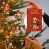 Cute Dog Advent Calendar 24 Days 2D Acrylic Christmas Countdown Decor for Car Rearview Mirror Classroom Stocking Stuffer Gift