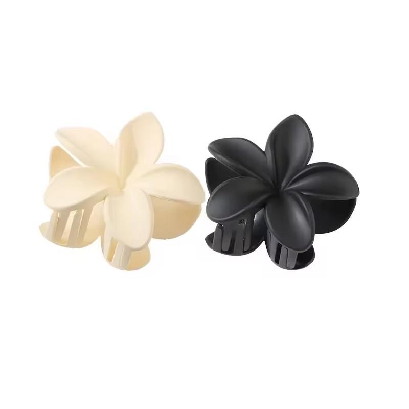 1/2Pcs Gradient Colored Flower Acrylic Hair Claws Clip Women Girls Sweet Hairpins Beach Hawaiian Style Hair Accessories