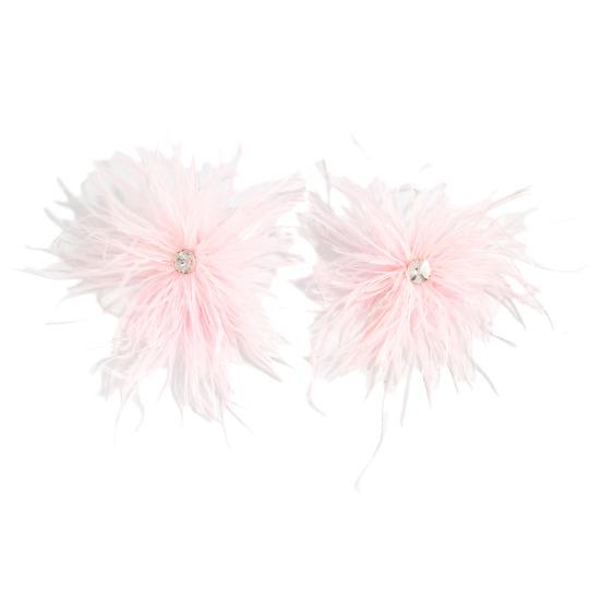 1 Pair Feather Earrings for Women, Bohemia Tassel Drop Earrings, Rhinestone Dangle Earrings, Party Jewelry Gift розовый