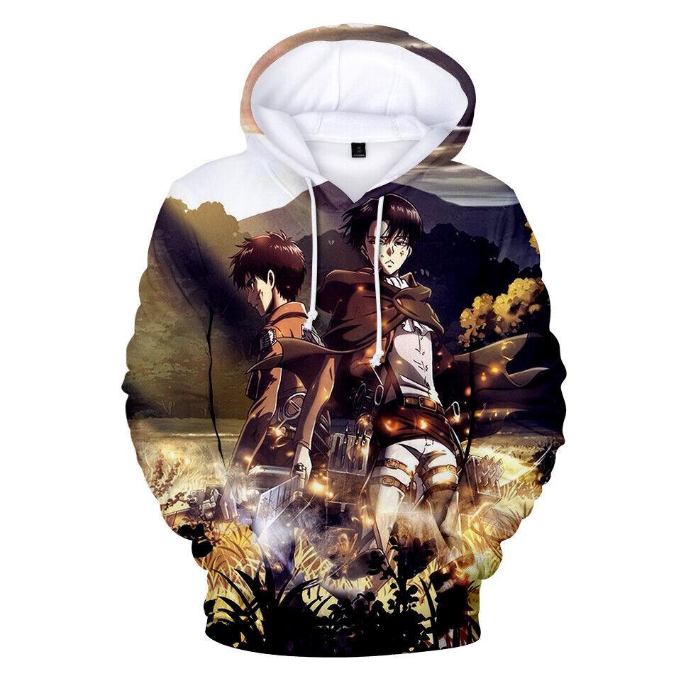 Vibrant Anime Attack On Titan Hoodie Sweatshirt Jacket For Cosplay And Casual Wear