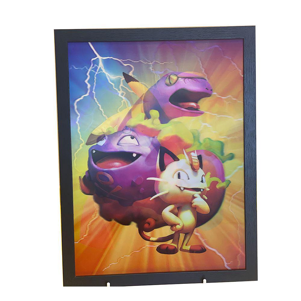 Hello Kitty & One Piece 3D Lentikulärt Pokemon-affisch