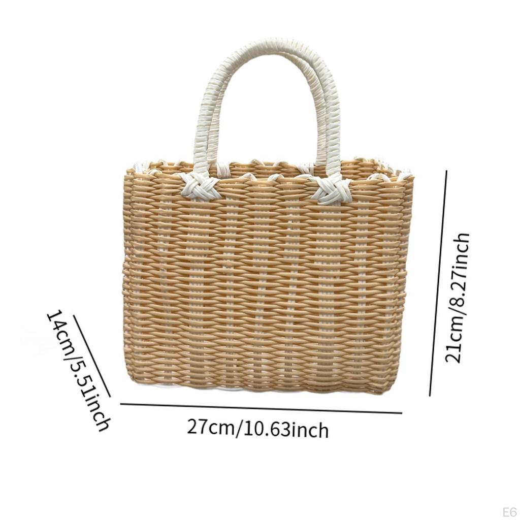 Basket with Handle, for Storage And Decoration, Woven Baskets Cosmetics