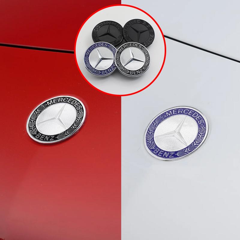 1pcs 57mm Car Front Hood Emblem Badge Bonnet For Mercedes Benz AMGW204 W205 W212 W213 W221 W177 W246 GLA GLC Car Accessories oo1