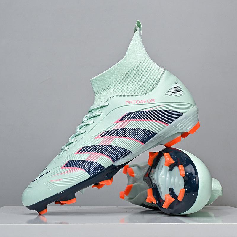 Unisex High-Top Football Training Shoes with Long Spikes - Suitable for Competition and Youth Athletes Size 39