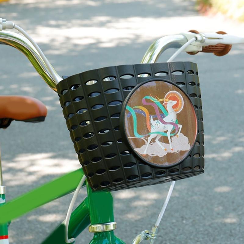 Front Handlebars Basket Waterproofs Childrens Bicycles Basket Plastic Tricycles Basket for School, Outdoor, Cyclings