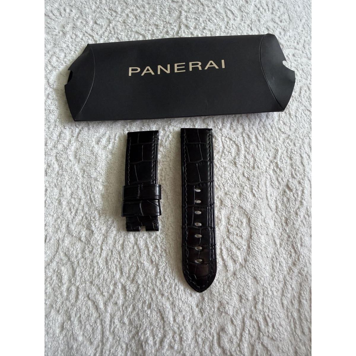 Used PANERAI genuine crocodile leather belt black