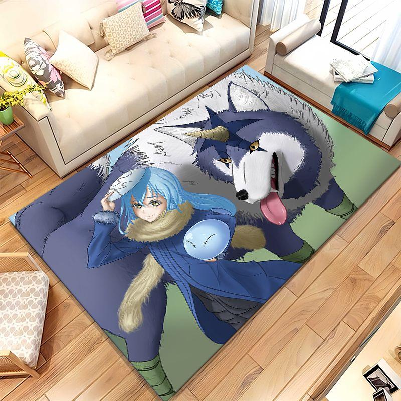 Cartoon I Got Reincarnated As A Slime Anime Living Room Non-Slip Area Rug Soft Carpet for Bedroom Kids Sofa,Home Decor Doormat