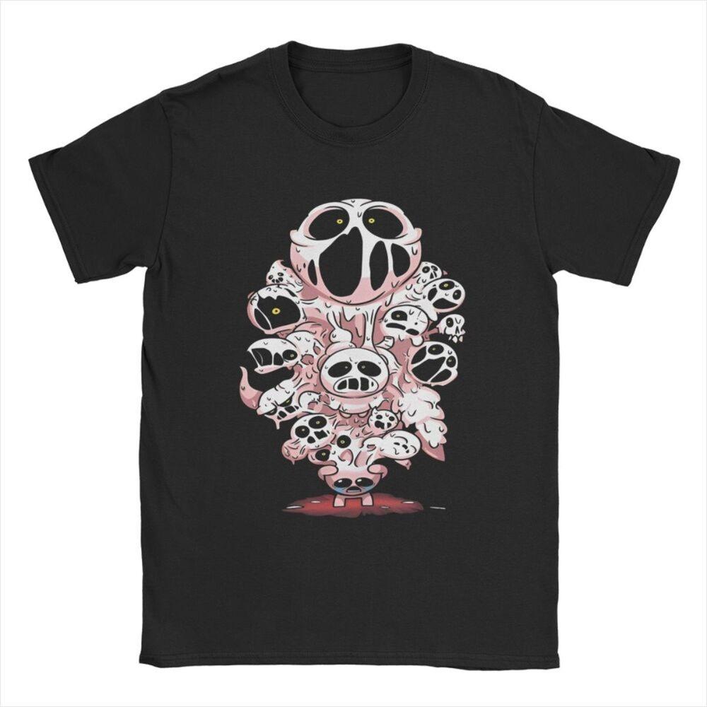 Awesome The Binding of Isaac Video Game T-Shirt Men O Neck Pure Cotton T Shirts Cartoon 90s Short Sleeve Tees Plus Size Tops Trendy Unisex Clothing