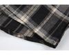 Trendy Korean Retro Plaid Plus Size Lapel Short Sleeve Shirt