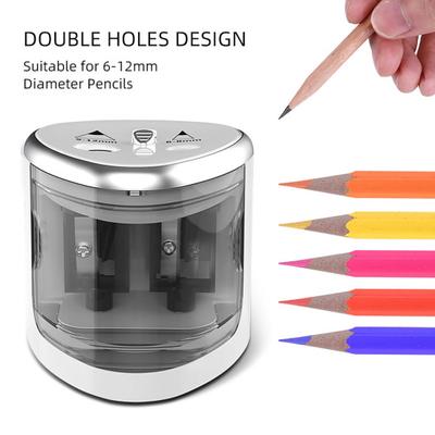 Dual Hole Pencil Sharpener with Sharp Blade Compact Portable Student School Office Pencil Sharpener Stationery