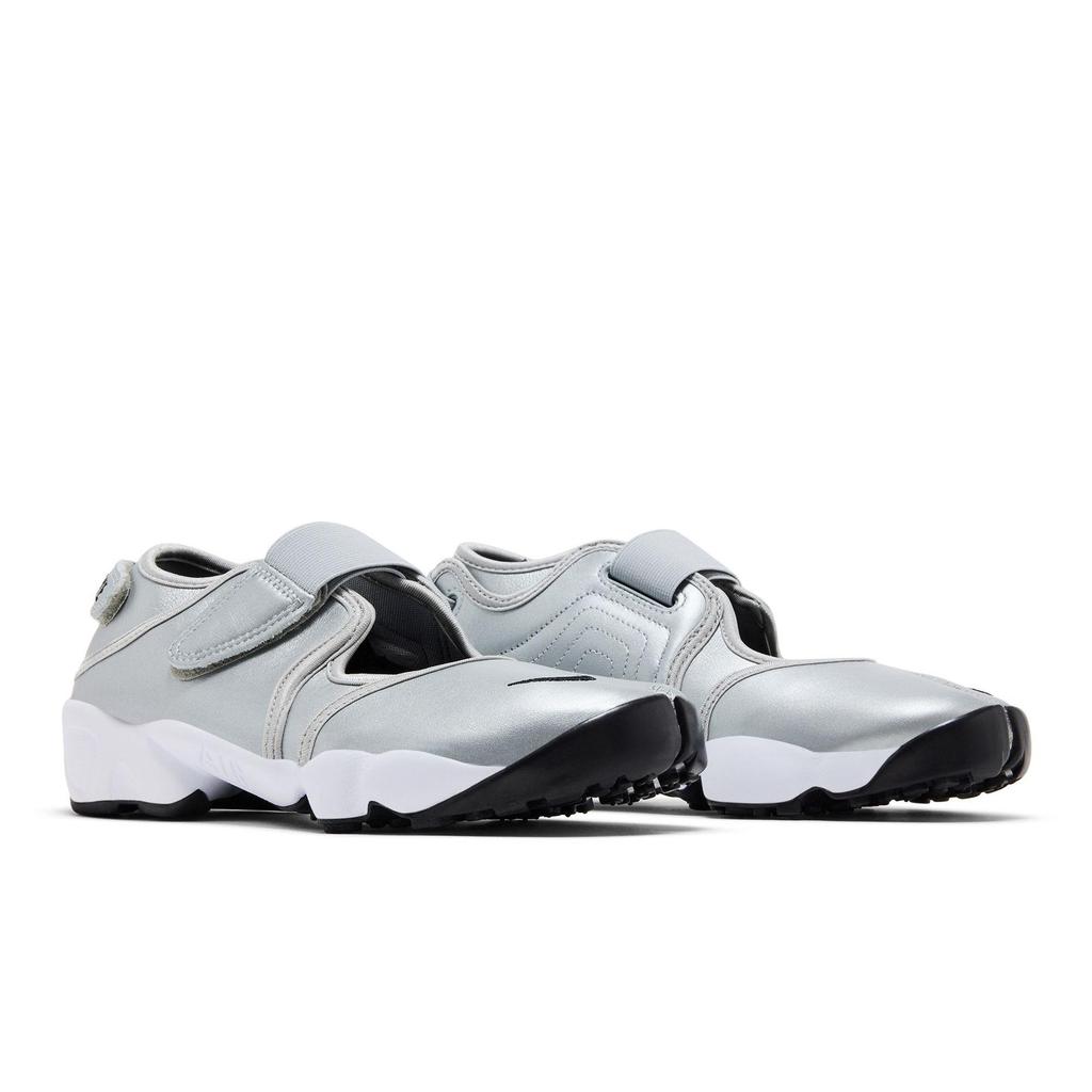 Nike Womens Air Rift Premium 'Metallic Silver Sail' (women's Sizes) Metallic Silver / Sail / Black Casual Shoes HM5737 003