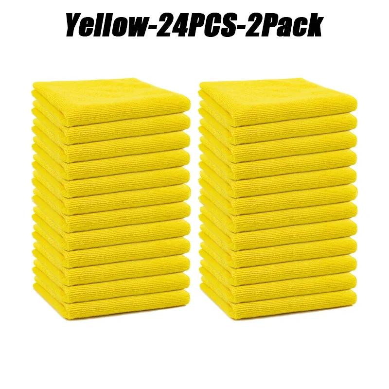 Lint Free Microfiber Cleaning Towels Reusable Cleaning Towels w/ Super Absorbent Stain-removing for Car Window Kitchen Towel