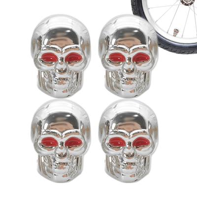 Yoryu Skull Tire Valve Cap,Skull Valve Stem Cap,4pcs Skull Motorcycle Valve Stem Caps |