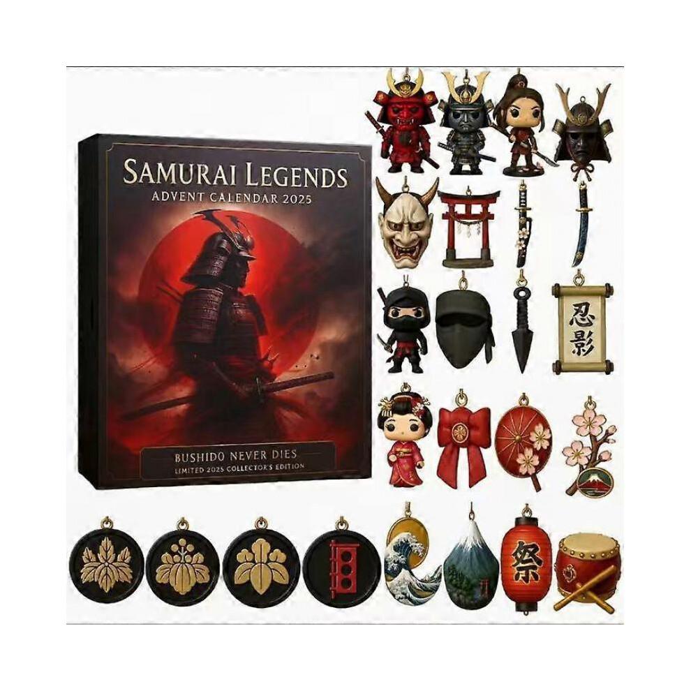 2025 Full-Style Acrylic Christmas Advent Calendar, Festive Decoration, Samurai Legends