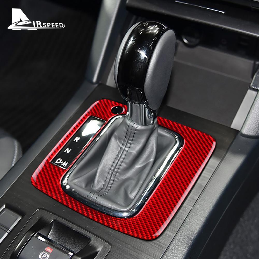Real Carbon Fiber For Subaru Legacy Outback 2015 2016 2017 2018 2019 Accessories LHD RHD Car Gear Shift Panel Sticker Trim