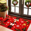 Merry Christmas Nutcracker Doormat, Non-Slip, Absorbent Entryway Mat, Outdoor Porch Decorative Rug, Home Decor