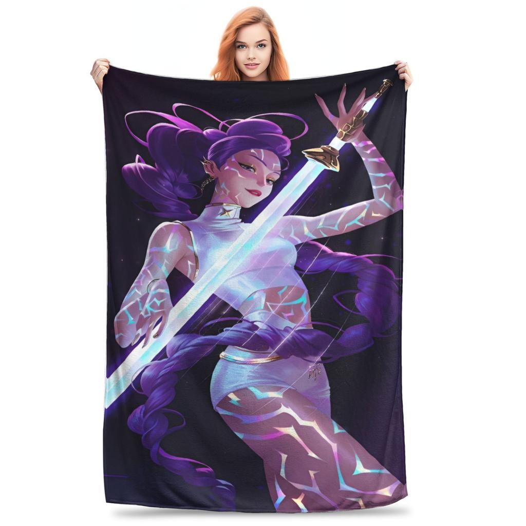 Huntrix KPop Demon Hunters Mira Zoey Rumi Blanket  Picnic Flannel Throw Blanket For Outdoor Soft Design Quality Bedspread Gift