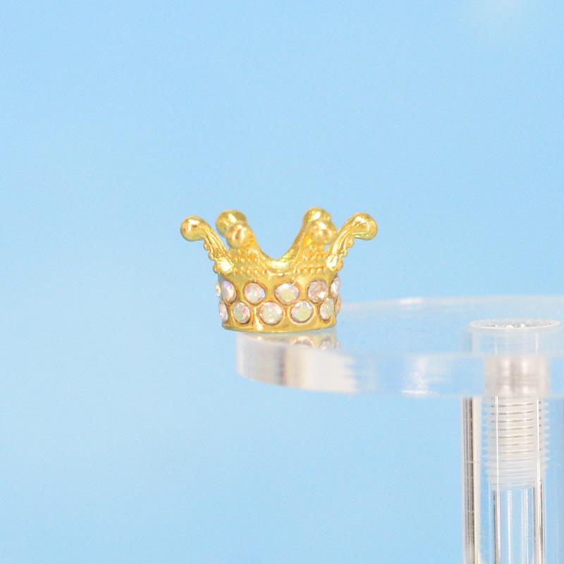 Crystal Ball Mini Base with Metal Violent Bear Crown: Handmade Accessories & Crafts for Gifts and Decoration.