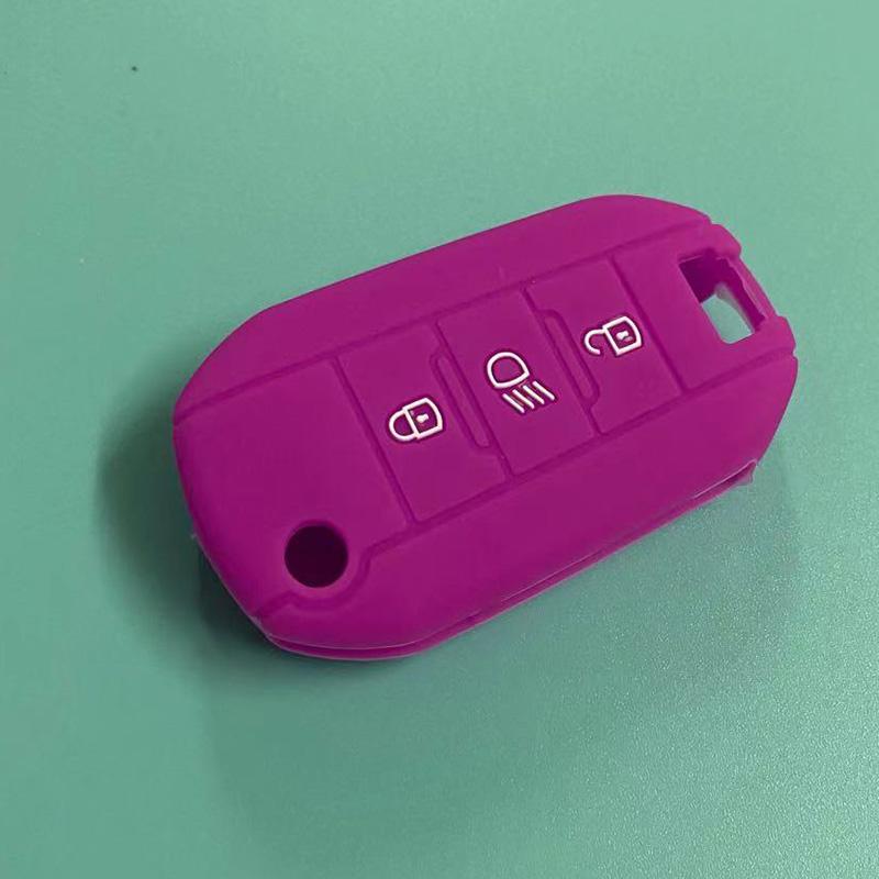 ZAD silicone rubber key fob cover case shell skin protect for Citroen C2 C3 C4 Picasso Xsara C5 C6 C8 Flip Folding 3 button key