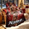 Custom Name Personalized Cristiano Ronaldo Print Blanket, Home Decor, Bedroom, Sofa, Camping, Couch, Gifts for Birthday Christmas