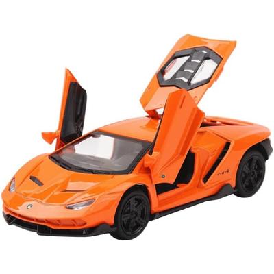 1/32 Maßstab Legierung Sammler Orange Lambor LP770 Spielzeug Pull Back Fahrzeuge Druckguss Autos Modell mit Licht & Sound