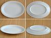 East Dotted Oval Matte Milk Plate, 24cm, Porcelain,