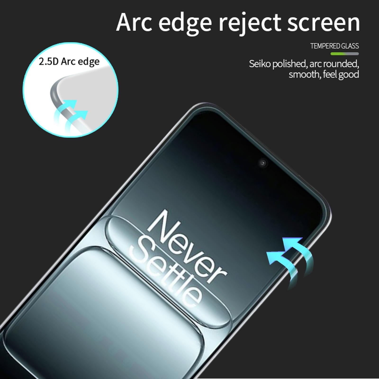 

For OnePlus 13T 5G Screen Protector MOFI 9H Full Glue Full Coverage High Aluminum-Silicon Glass Film Black