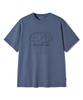 FILLUMINATE Pigment Cutoff Logo T-Shirt - Navy