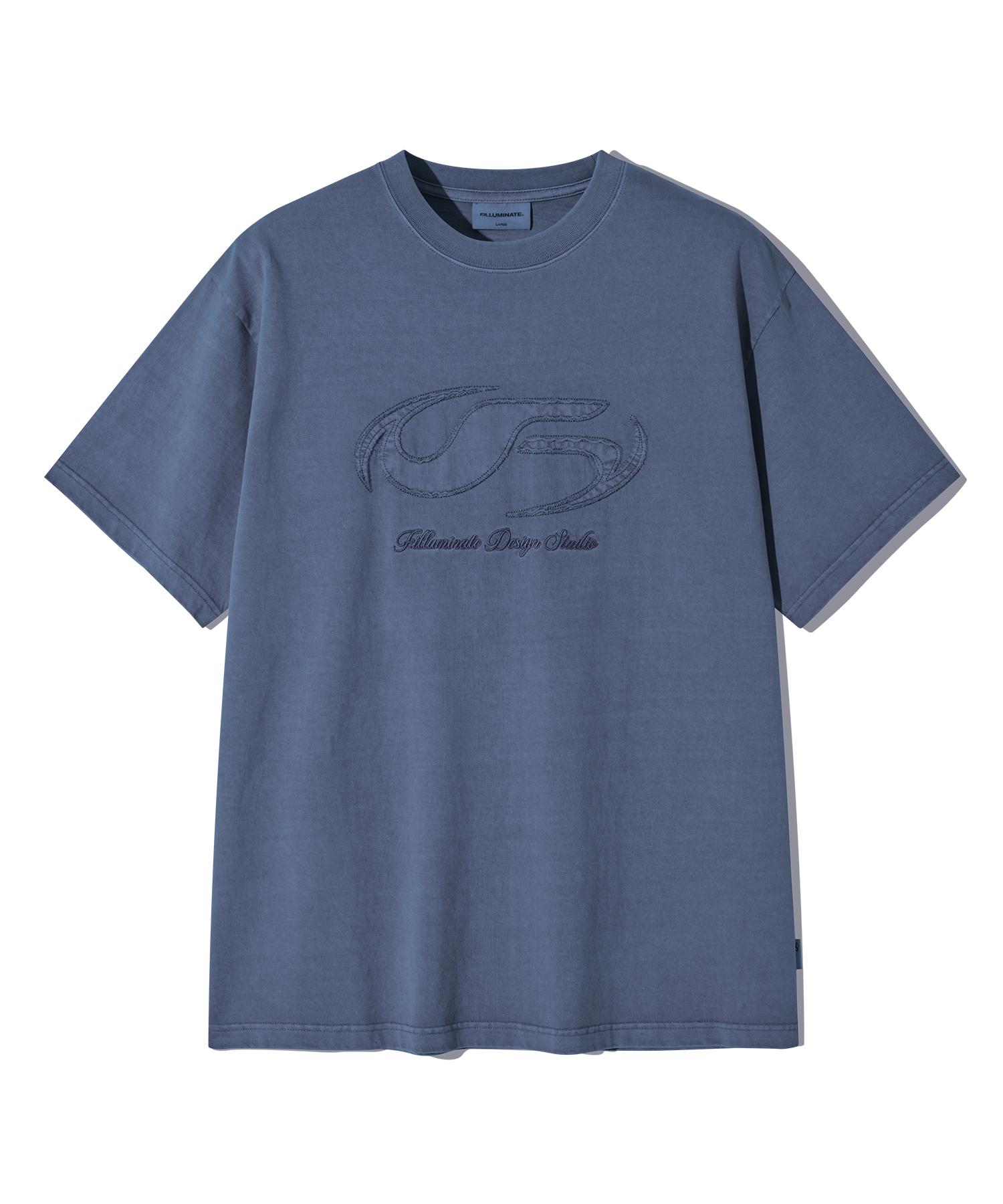 Illuminate Pigment Cutoff Logo T-Shirt - Navy Navy/S