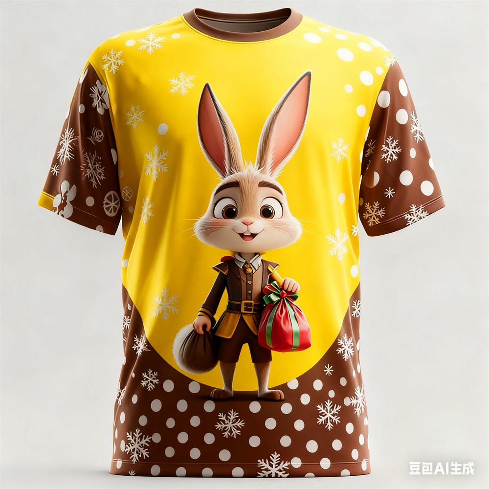 Letní tričko s kulatým výstřihem, 3D vánočním kresleným zvířecím vzorem, módní, ležérní, s krátkým rukávem, chlapecké dětské tričko