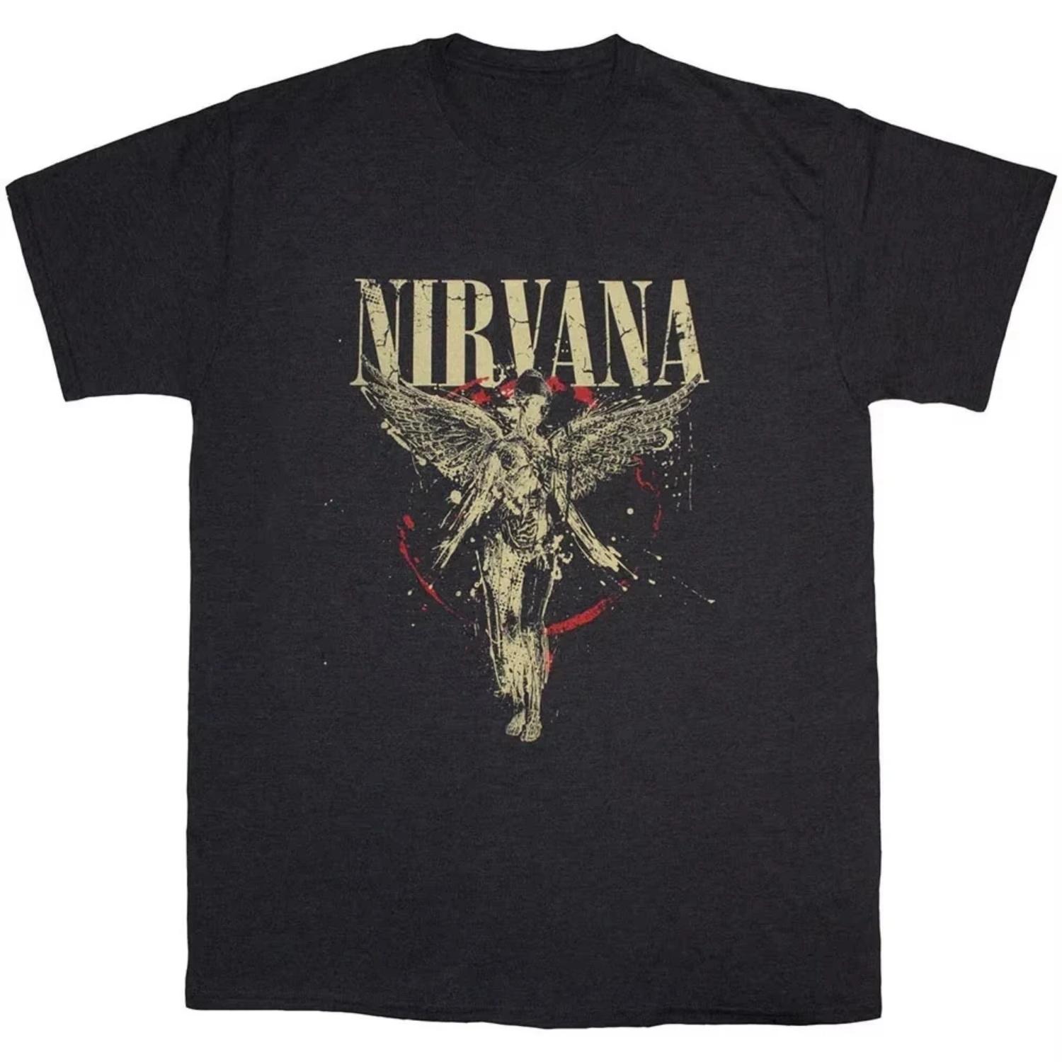 Garbage Rock Nirvana 2026 Men s 100%Cotton Y2k Band Graphic Hiphop Shirt Suitable for Both Men and Women Summer Printed Tshirt S разноцветный
